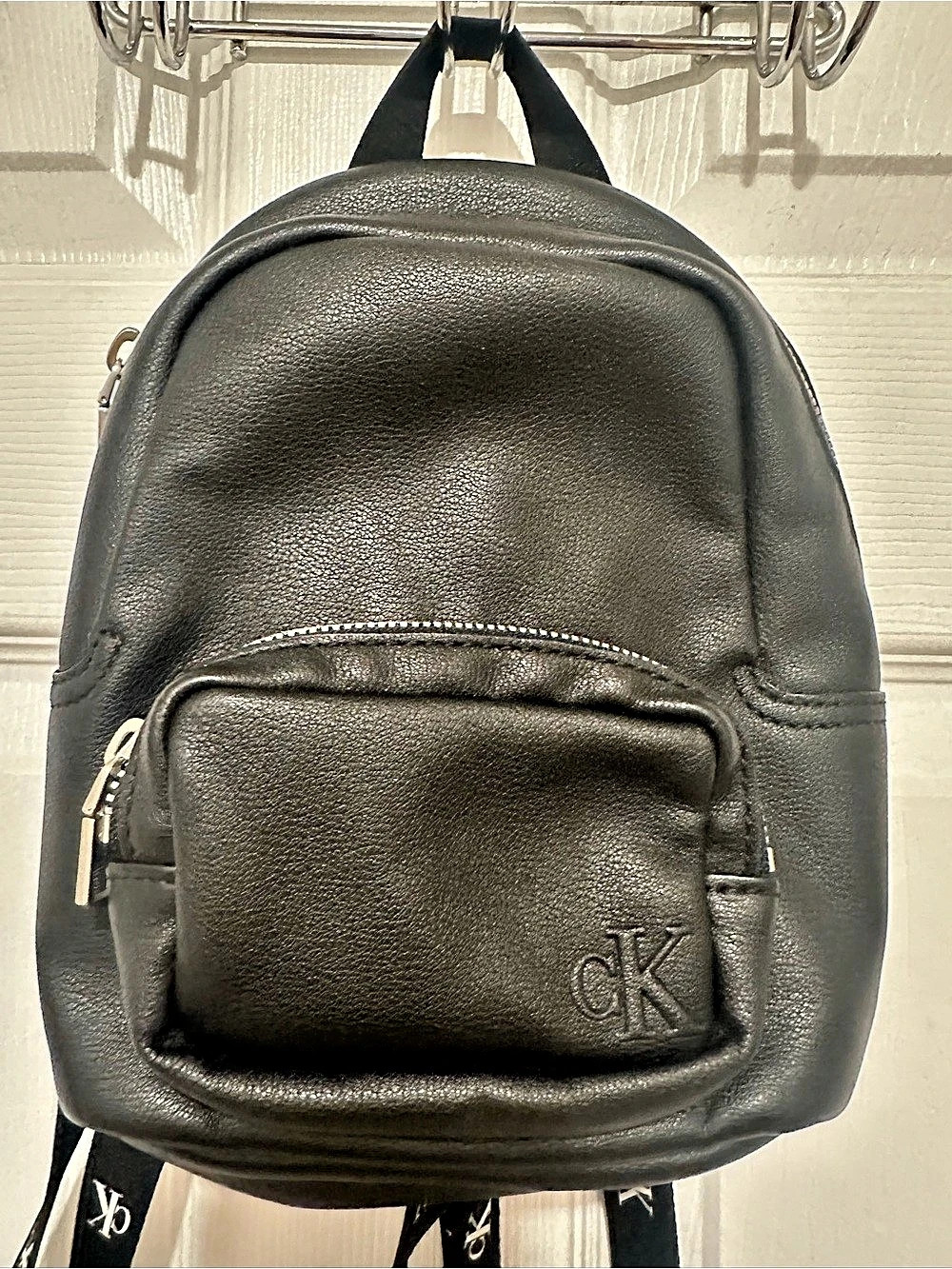 Calvin Klein CK Logo Strap Mini Backpack Black